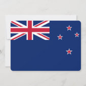 Patriotische Einladungen unter der Flagge Neuseela (Rückseite)