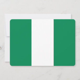 Patriotische Einladungen unter der Flagge Nigerias