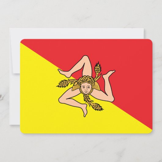 Patriotische Einladungen unter der Flagge Sizilien (Vorderseite)