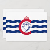 Patriotische Einladungen unter der Flagge von Cinc (Vorne/Hinten)