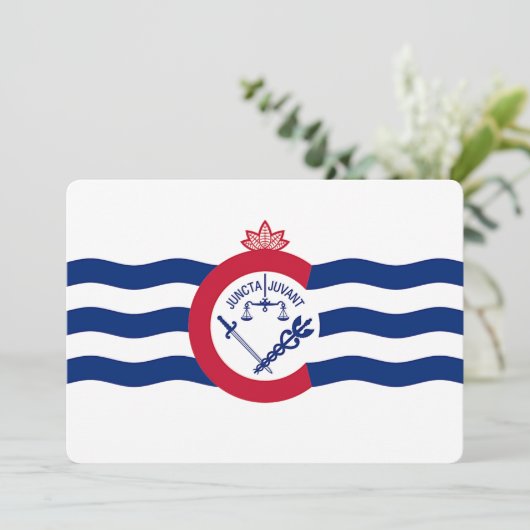 Patriotische Einladungen unter der Flagge von Cinc (Stehend Vorderseite)