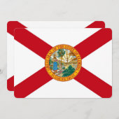 Patriotische Einladungen unter der Flagge von Flor (Vorne/Hinten)