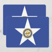 Patriotische Einladungen unter der Flagge von Hous (Vorne/Hinten)