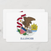 Patriotische Einladungen unter der Flagge von Illi (Vorne/Hinten)