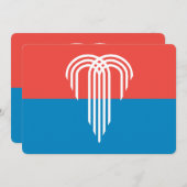 Patriotische Einladungen unter der Flagge von Kans (Vorne/Hinten)