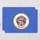 Patriotische Einladungen unter der Flagge von Minn (Vorne/Hinten)