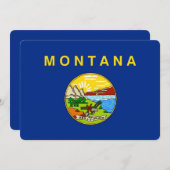 Patriotische Einladungen unter der Flagge von Mont (Vorne/Hinten)