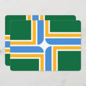 Patriotische Einladungen unter der Flagge von Port (Vorne/Hinten)