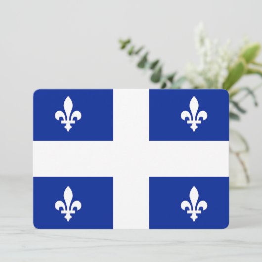 Patriotische Einladungen unter der Flagge von Queb (Stehend Vorderseite)