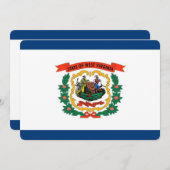 Patriotische Einladungen unter der Flagge von West (Vorne/Hinten)