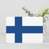 Patriotische Einladungen unter finnischer Flagge (Stehend Vorderseite)