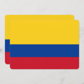 Patriotische Einladungen unter kolumbianischer Fla (Vorne/Hinten)