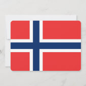 Patriotische Einladungen unter norwegischer Flagge (Rückseite)
