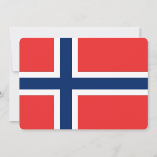 Patriotische Einladungen unter norwegischer Flagge (Rückseite)