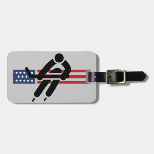 Patriotische Eishockeydesignmarken Gepäckanhänger