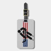 Patriotische Eishockeydesignmarken Gepäckanhänger (Vorderseite vertikal)