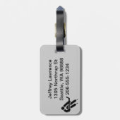 Patriotische Eishockeydesignmarken Gepäckanhänger (Rückseite vertikal)