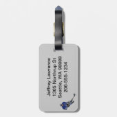 Patriotische Eishockeydesignmarken Gepäckanhänger (Rückseite vertikal)