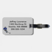 Patriotische Eishockeydesignmarken Gepäckanhänger (Rückseite horizontal)