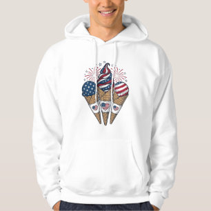 Patriotische Eistüten Vintage Fourth of July S Hoodie