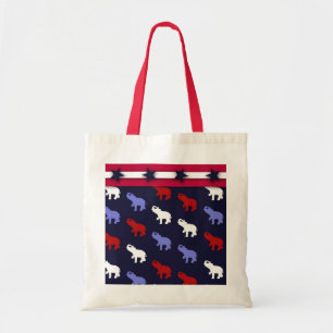 Patriotische Elefant-Taschen-Tasche Tragetasche