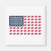 patriotische Elefanten Magnet (Vorne)