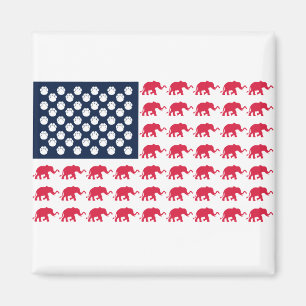 patriotische Elefanten Magnet