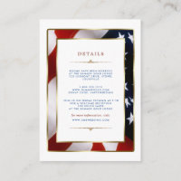 Patriotische, elegante USA Flag Gold Wedding Detai