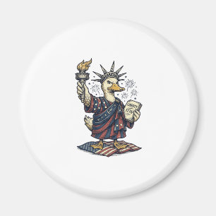 Patriotische Ente 4. Juli Vintage T-Shirt Design_ Magnet