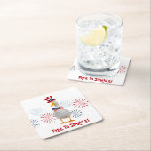 Patriotische Ente frei nach Sparkle Rechteckiger Pappuntersetzer (Vor Ort)