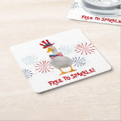 Patriotische Ente frei nach Sparkle Rechteckiger Pappuntersetzer (angewinkelt)