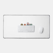 Patriotische Ente und Hot Dog Vintage Vector Shirt Schreibtischunterlage (Tastatur & Maus)