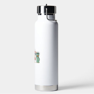 Patriotische Ente und Hot Dog Vintage Vektor Shirt Trinkflasche