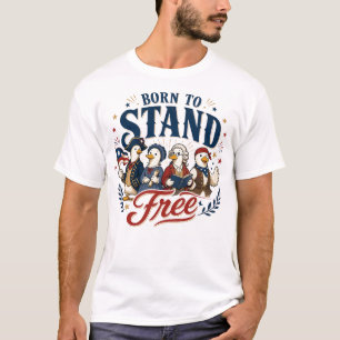 Patriotische Ente Vintage-Freiheitsgrafik T-Shirt