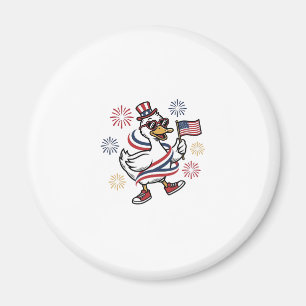Patriotische Enten-Vintage-Stich T-Shirt Design_1 Magnet