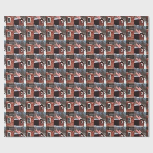 Patriotische Erinnerungen unter der Stallflagge Geschenkpapier (Flach)