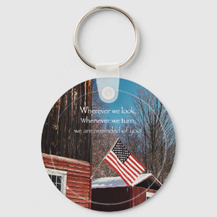 Patriotische Erinnerungen unter der Stallflagge Schlüsselanhänger