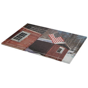 Patriotische Erinnerungen unter der Stallflagge Schneidebrett