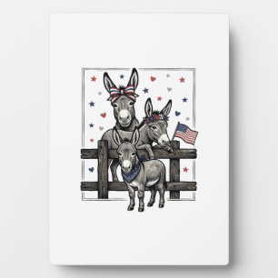 Patriotische Esel Vintage 4. Juli Shirt Design Fotoplatte