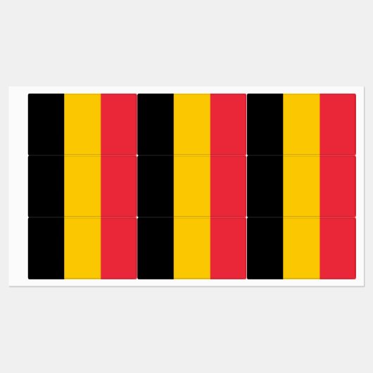 Patriotische Etiketten mit belgischer Flagge (Blatt)
