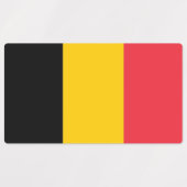 Patriotische Etiketten mit belgischer Flagge (Design 2)