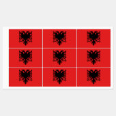Patriotische Etiketten mit der Flagge Albaniens (Blatt)