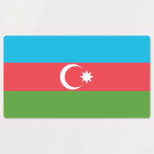 Patriotische Etiketten mit der Flagge Aserbaidscha (Design 2)