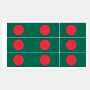 Patriotische Etiketten mit der Flagge Bangladeschs