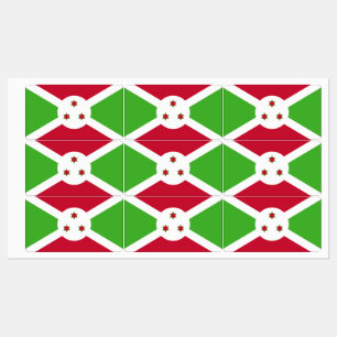 Patriotische Etiketten mit der Flagge Burundis