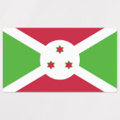 Patriotische Etiketten mit der Flagge Burundis (Design 1)