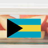 Patriotische Etiketten mit der Flagge der Bahamas (Befestigt)