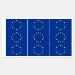 Patriotische Etiketten mit der Flagge der Europäis