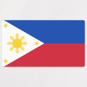 Patriotische Etiketten mit der Flagge der Philippi (Design 1)