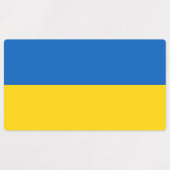 Patriotische Etiketten mit der Flagge der Ukraine (Design 1)